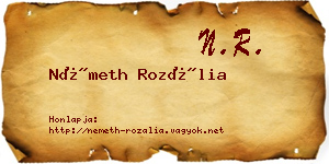 Németh Rozália névjegykártya