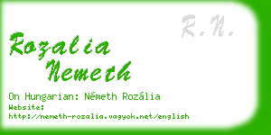 rozalia nemeth business card