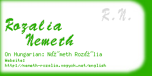 rozalia nemeth business card